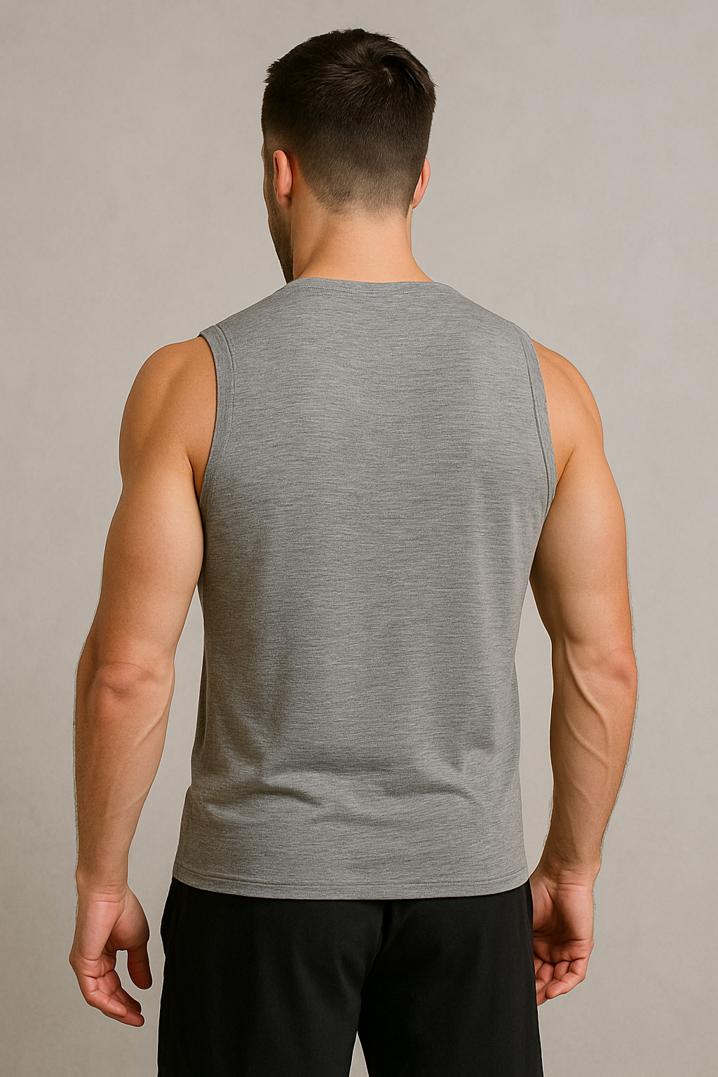 Merevo Tanktop Merinowil Anti-Geur & Ademend Shirt voor Heren Grijs